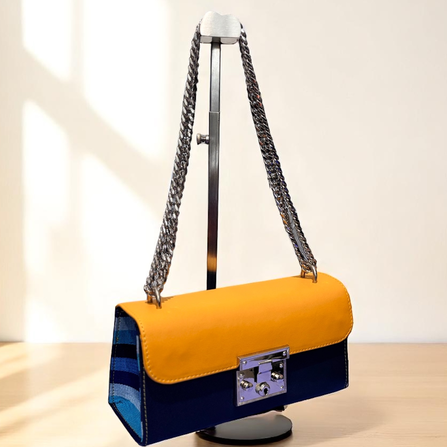 Yellow Premium Leather Asoke Bag