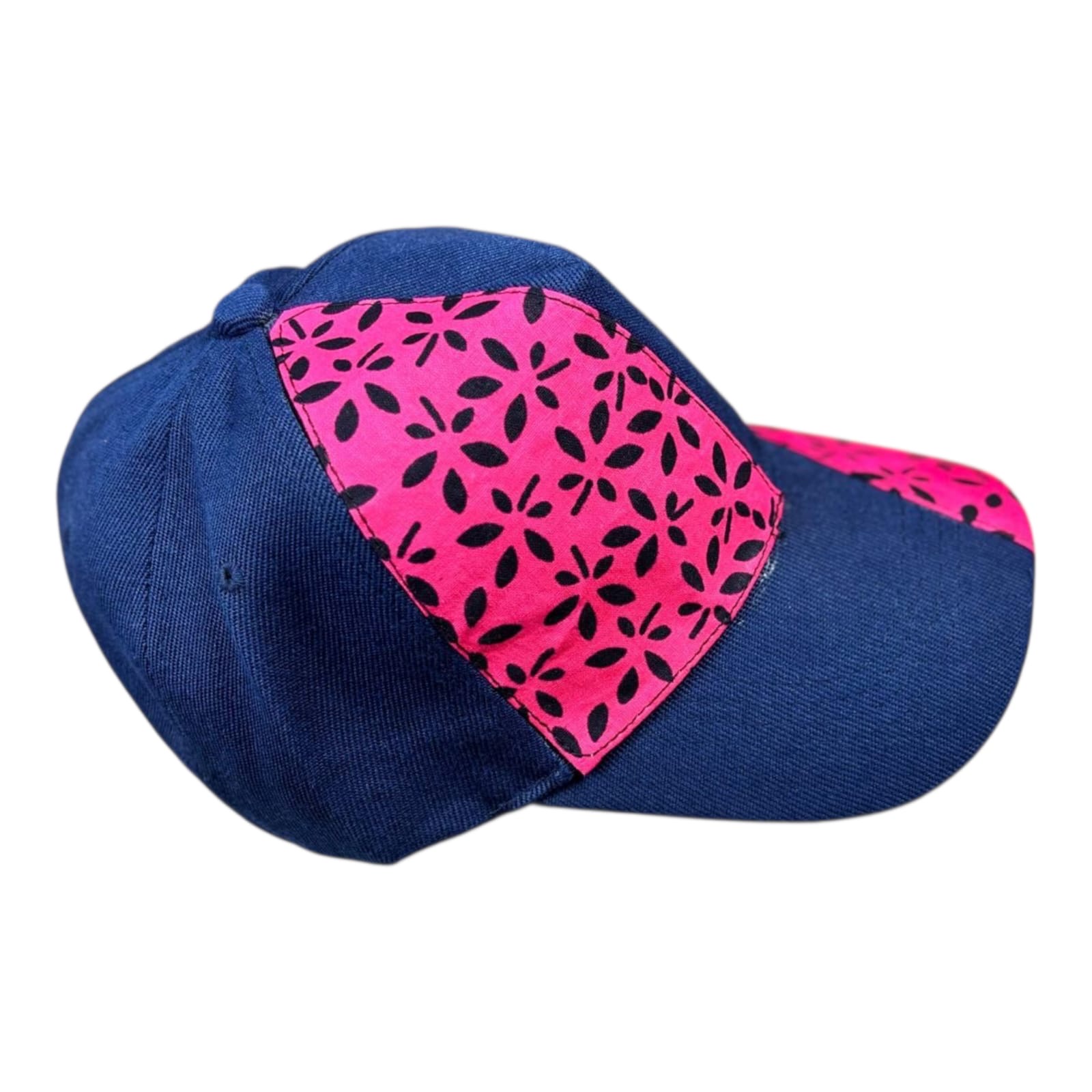 Blue and Pink Floral Cap