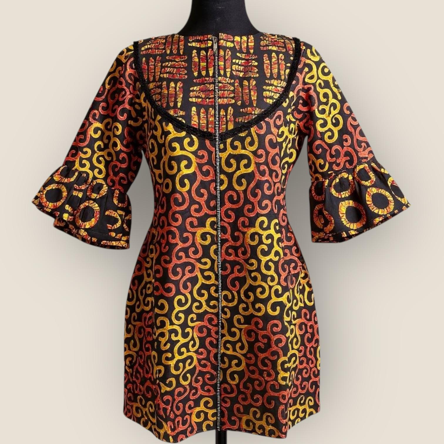 Vibrant Tunic Print Dress