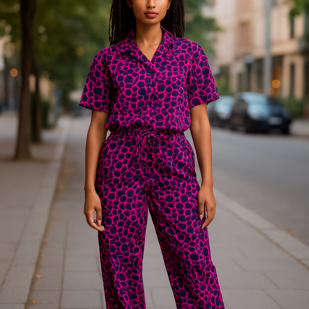 Vibrant Pink Patterned 2-piece