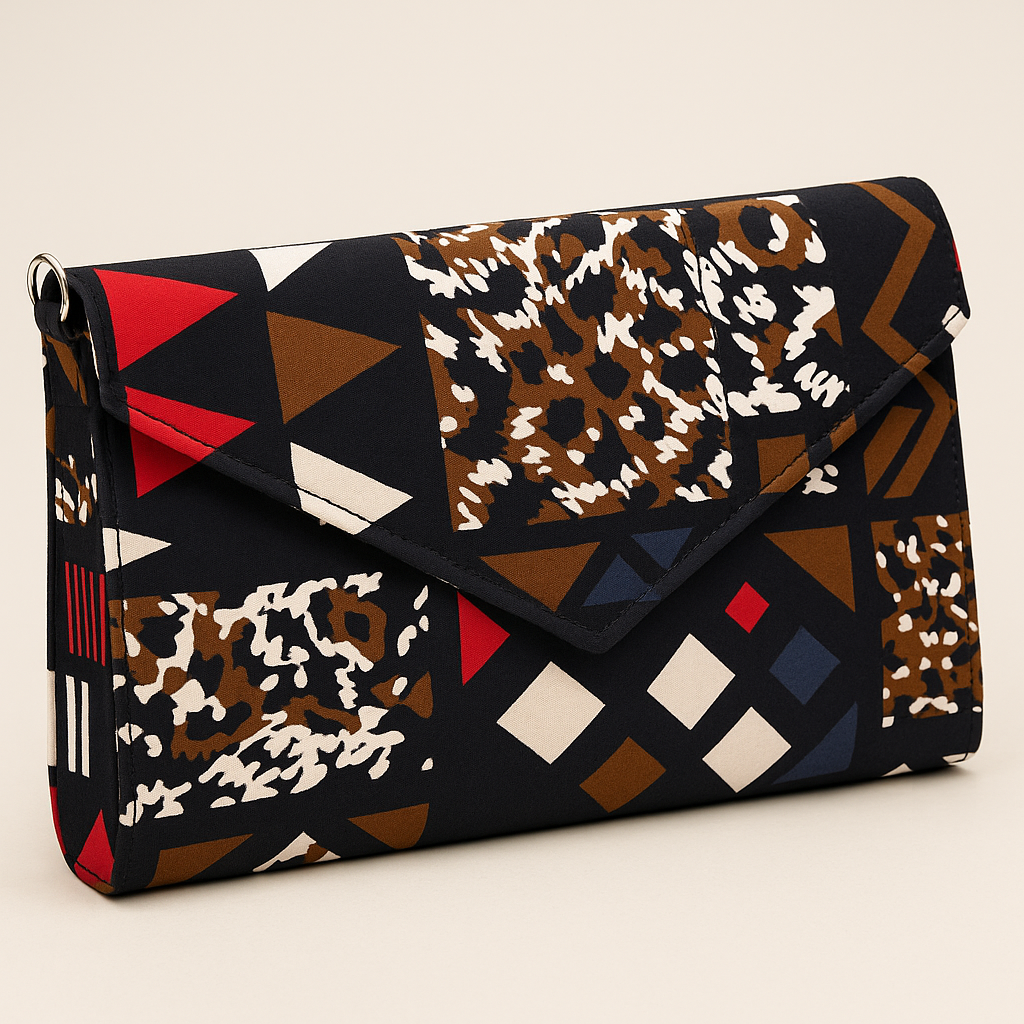 Brown Ankara Sling Purse