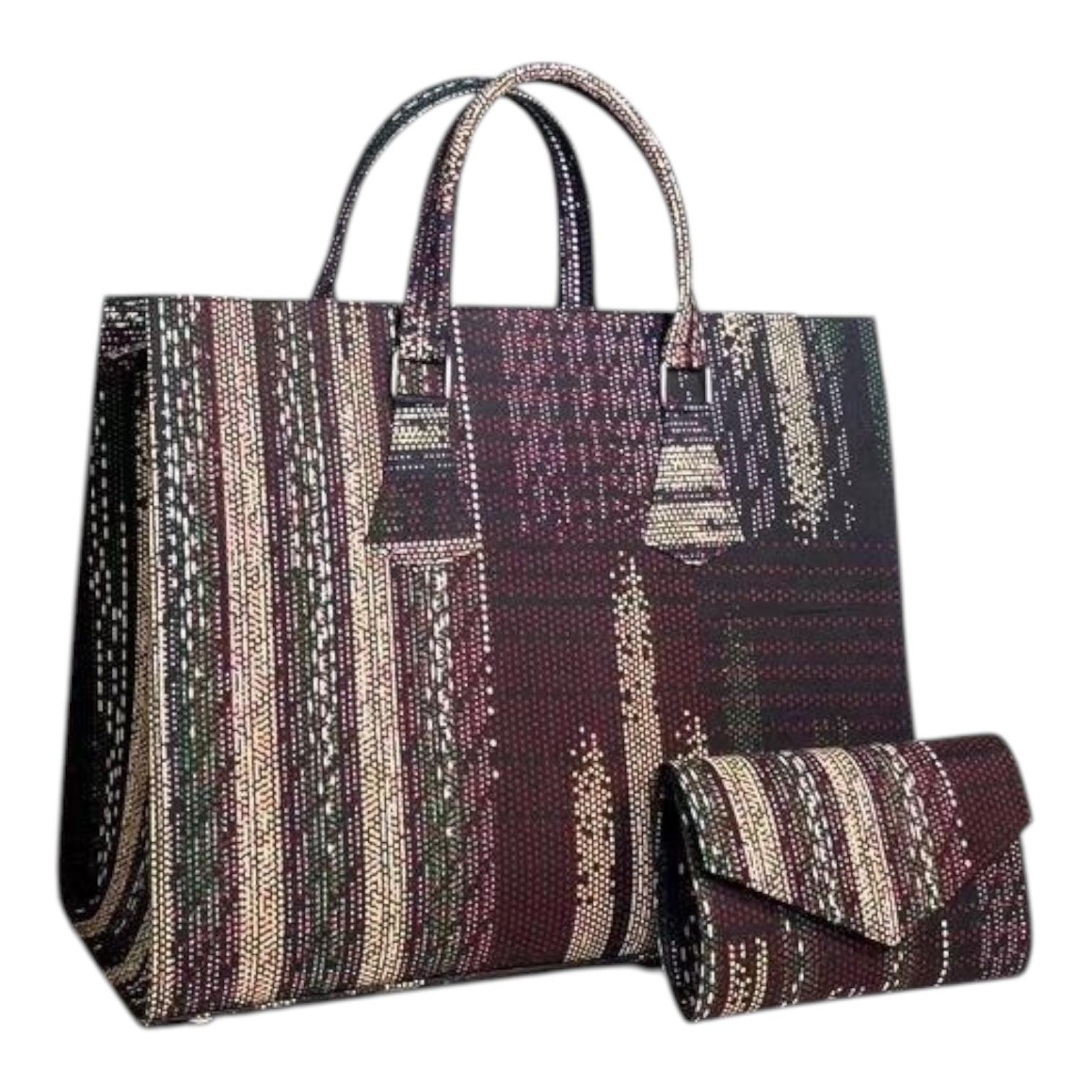 Purple Diva Ankara Bag + Clutch Purse