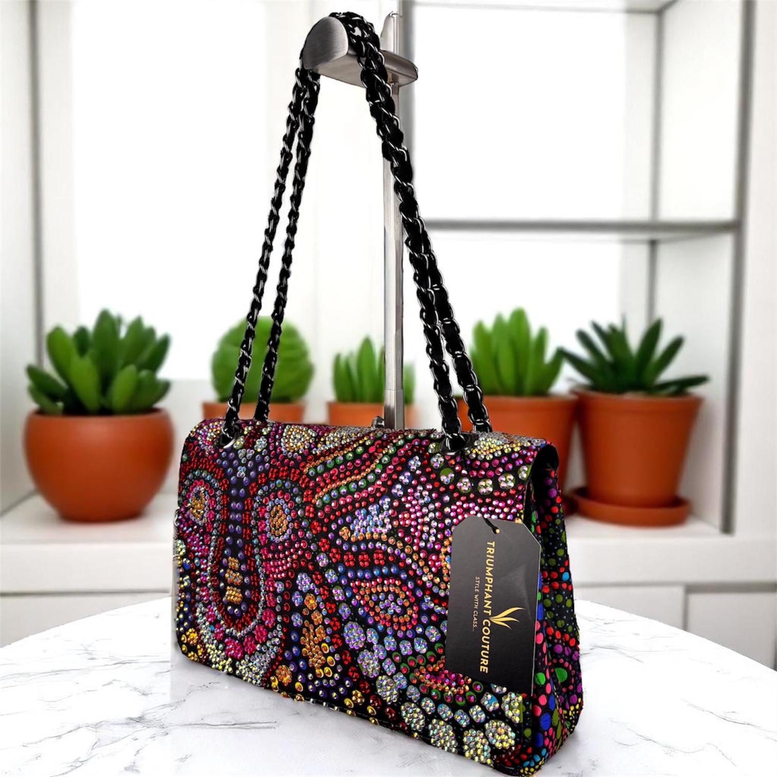 Elegant Pink Embellished Handbag