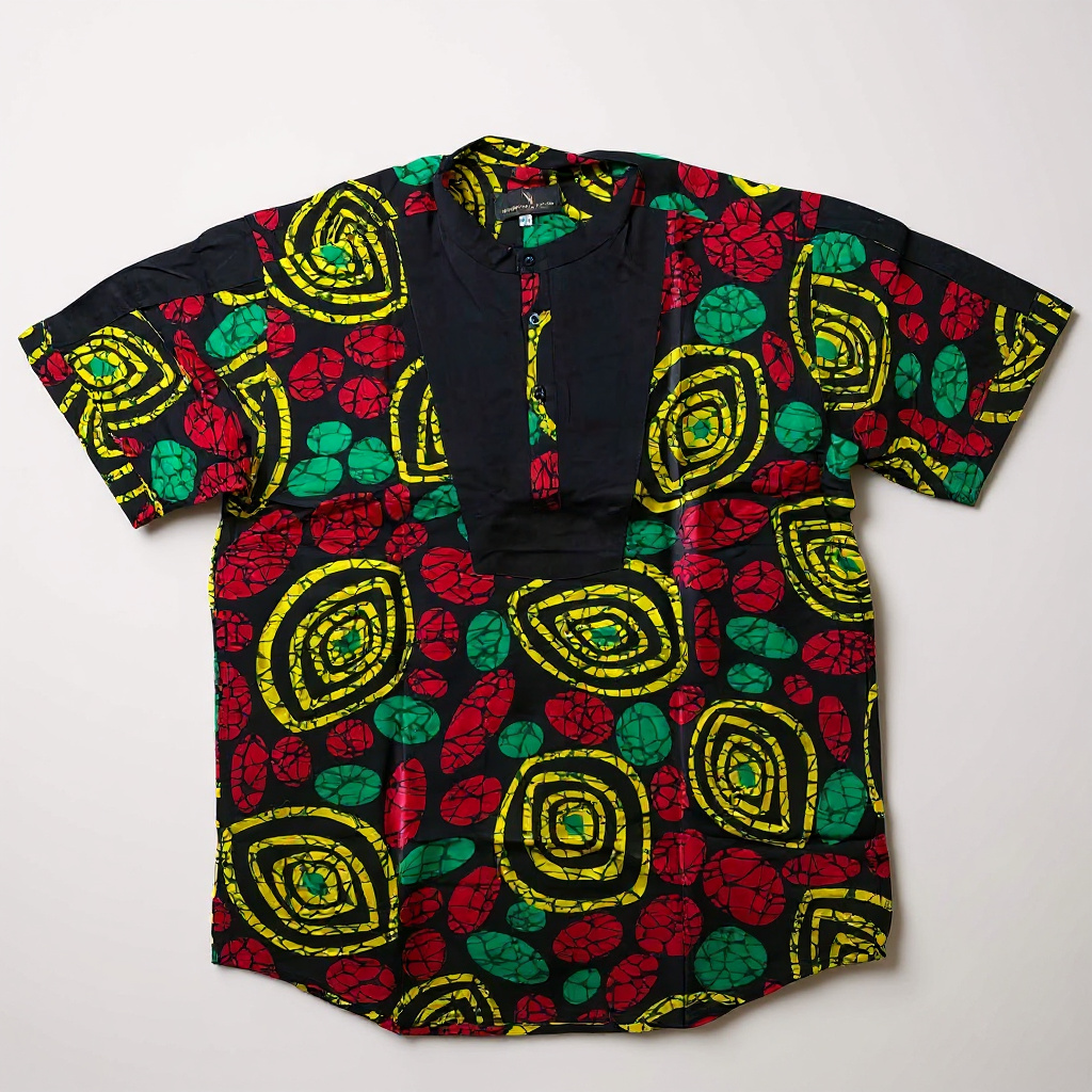 Spiral Leaf Print Shirt