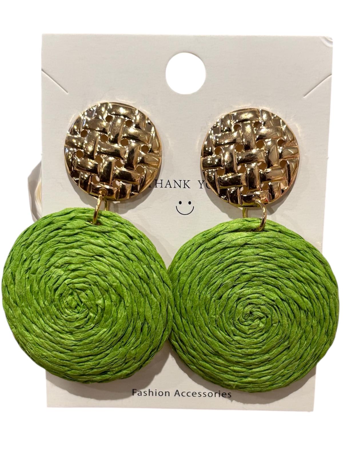 Raftia Round Earrings