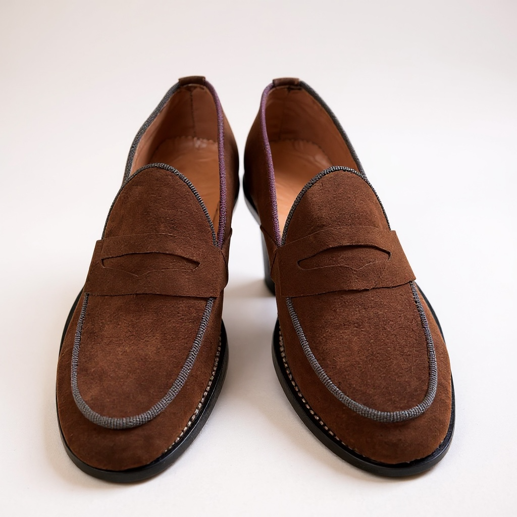 Brown Suede Loafer Shoe