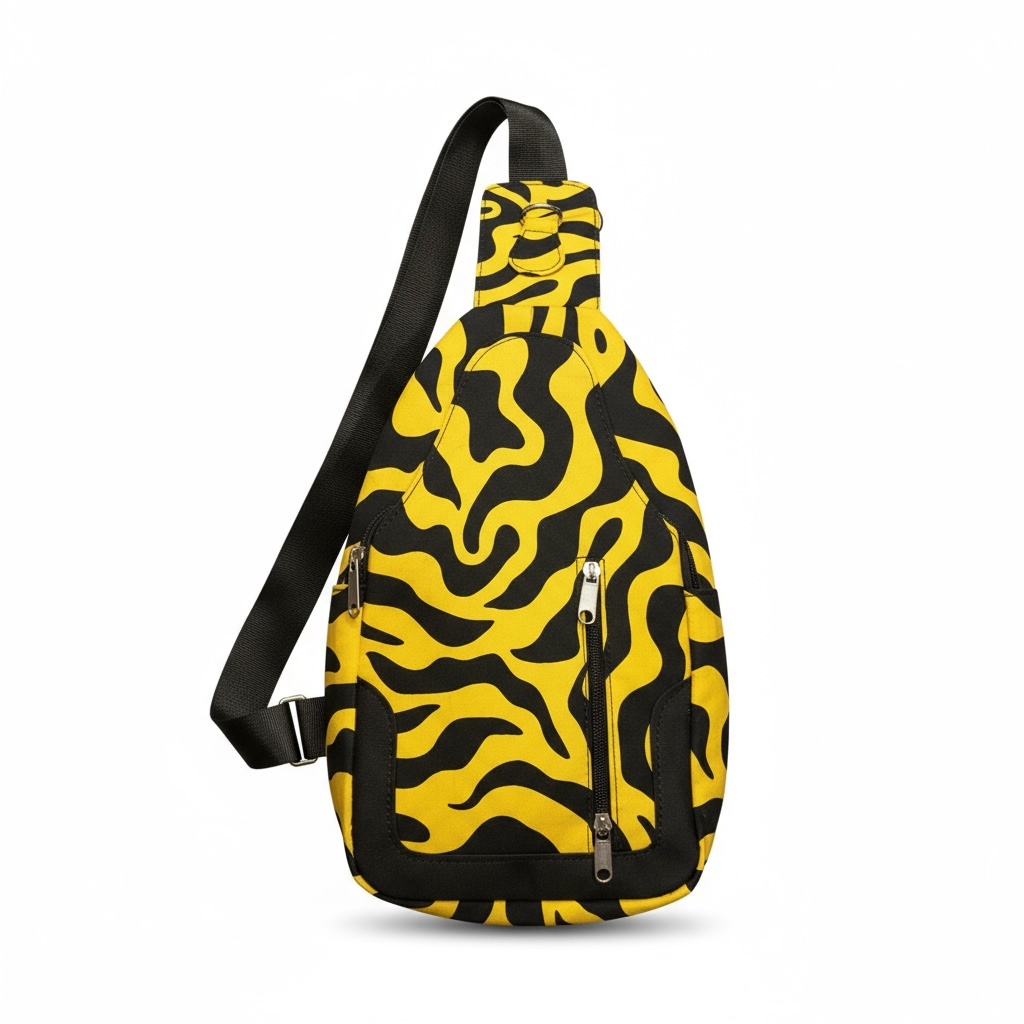 Yellow Zebra Print Cross Bag