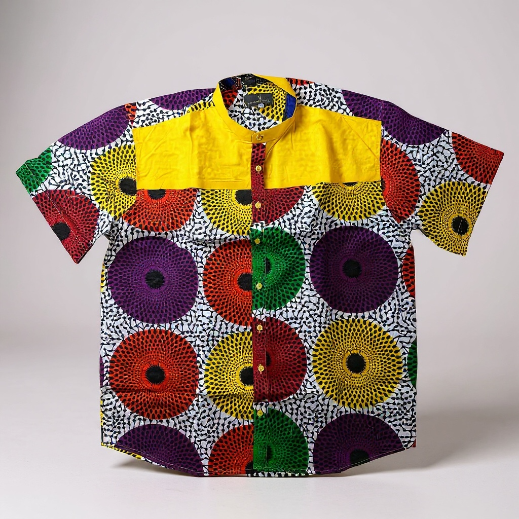 Colorful Multi Circle Print Shirt