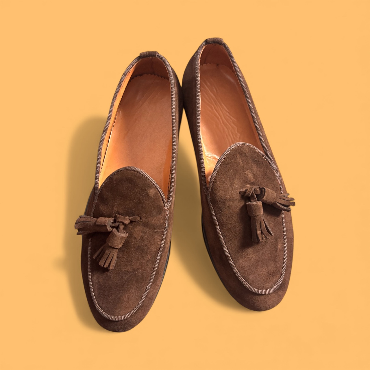Coffee Brown Suede Tassel Loafers Shoe