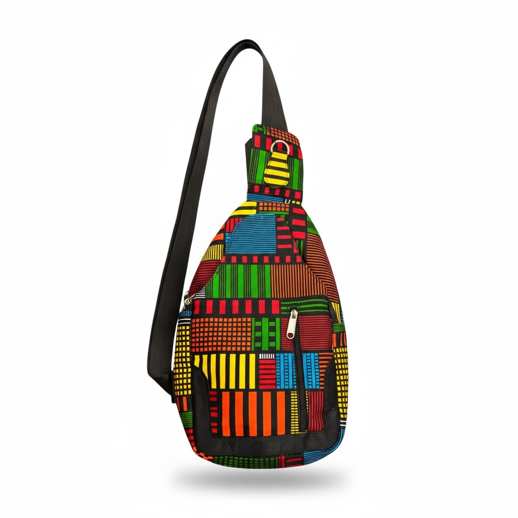 Colorful Geometric Cross Bag