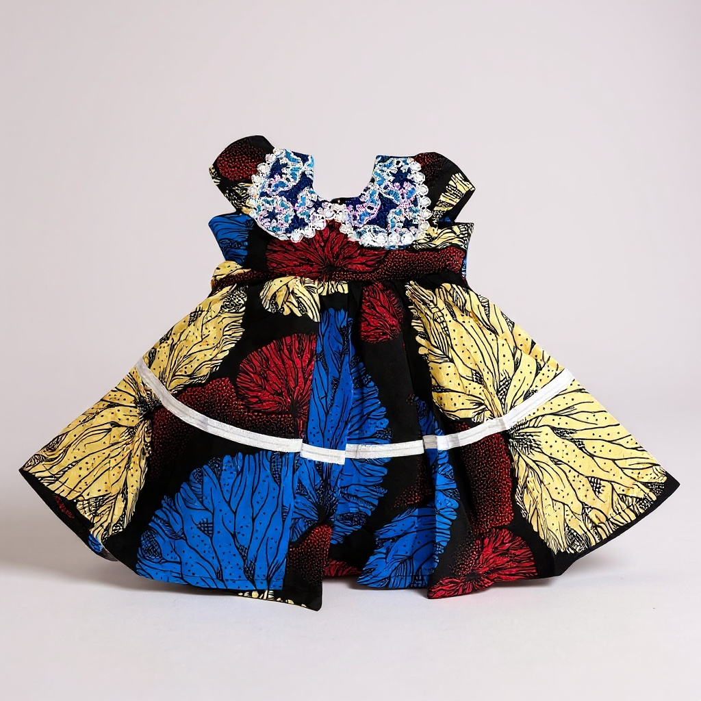 Colorful African Print Baby Dress