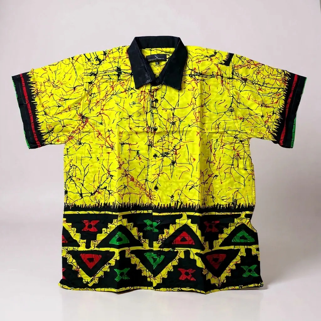 Yellow Wax Print Shirt