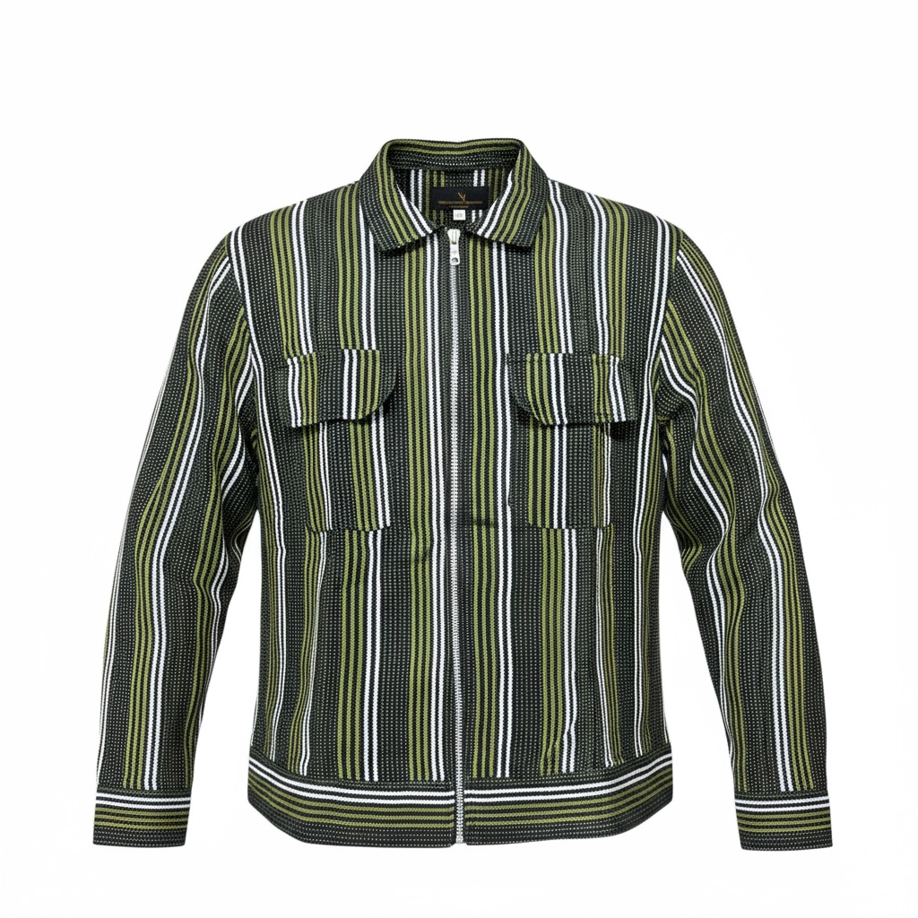 Asoke Green Stripes Jacket