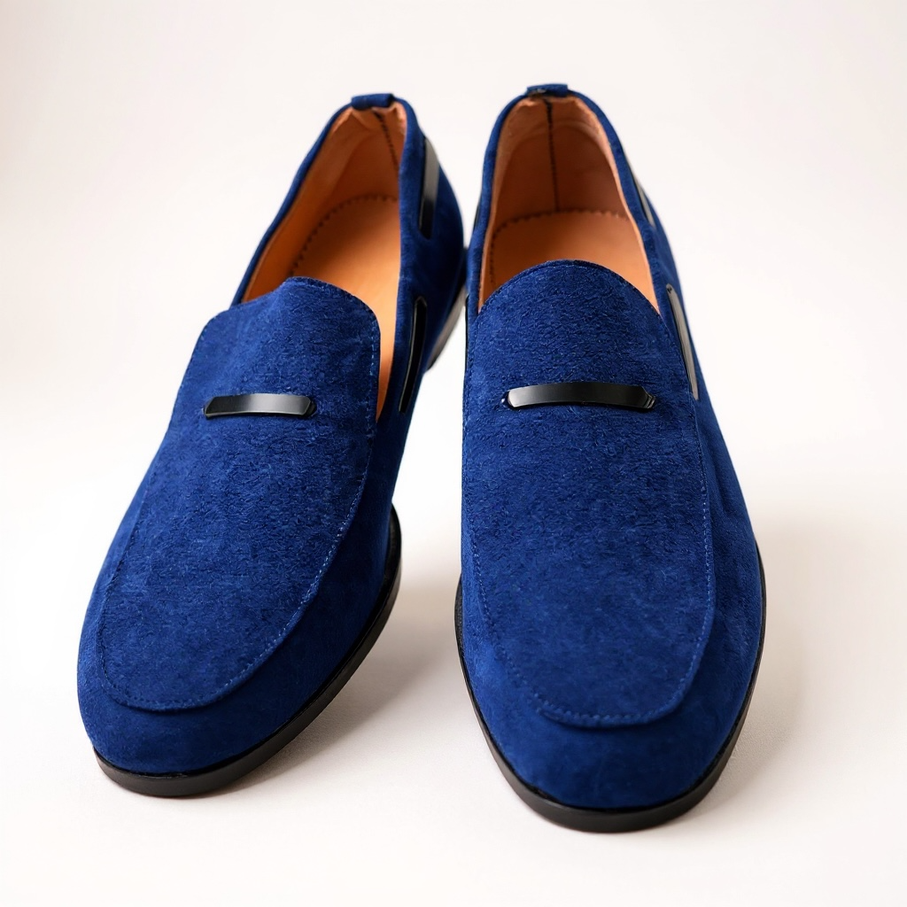 Men’s Blue Suede Loafers shoe