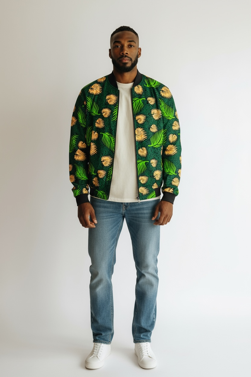 Reversible Multicolored Bomber Jacket