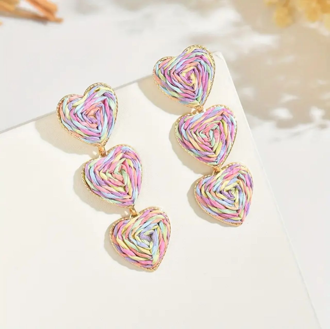 3-Heart Earrings