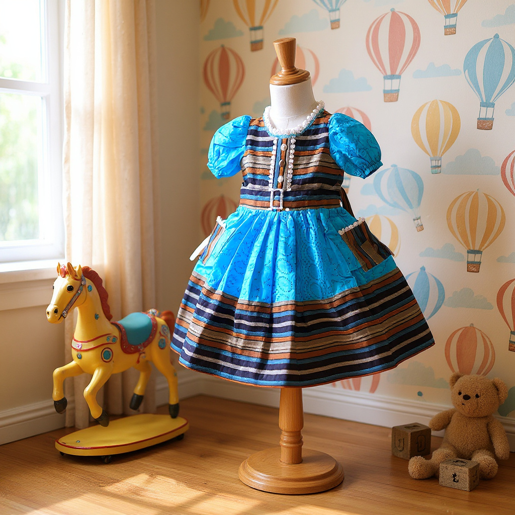 Girls' Asoke Striped Dress