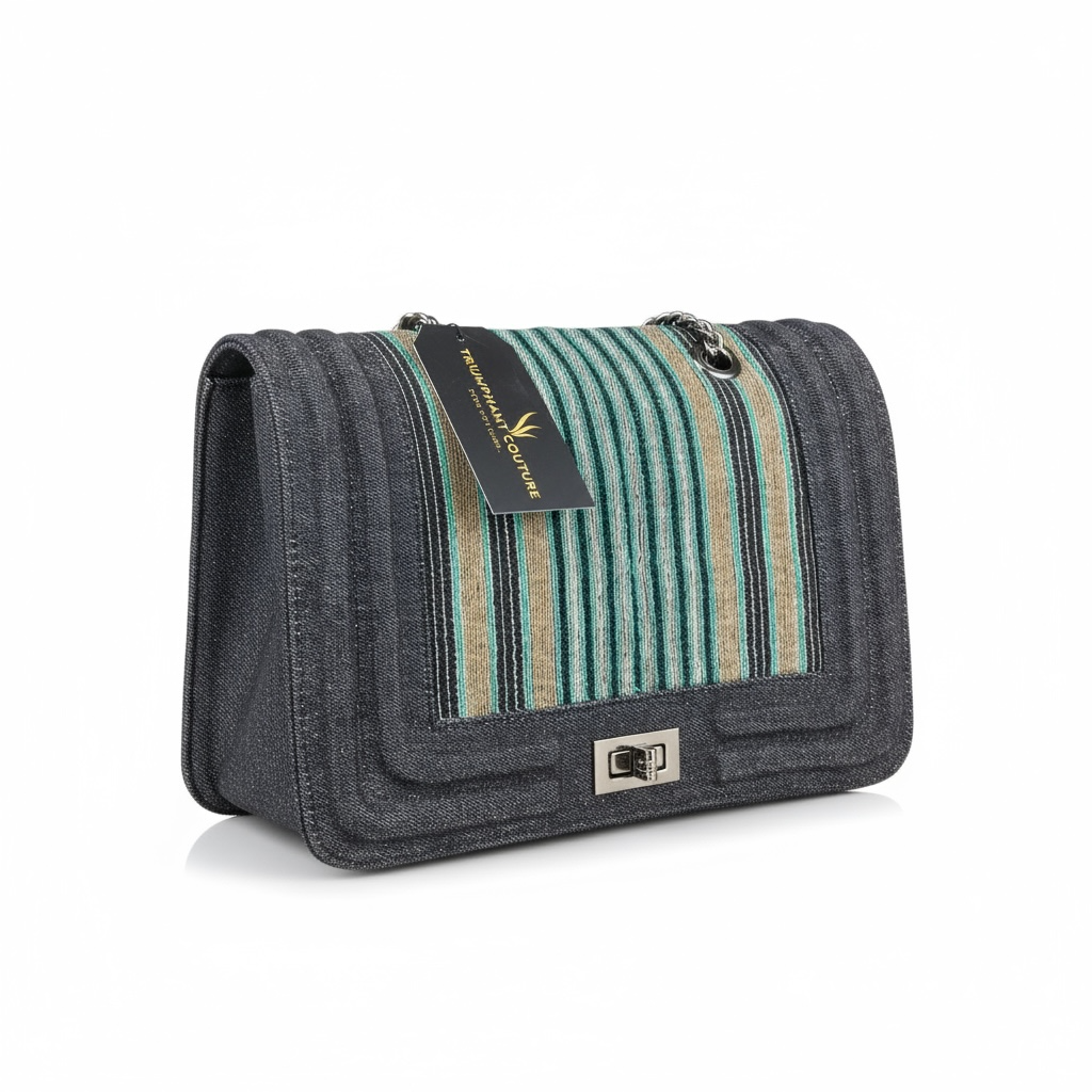 Striped Asoke Hand Bag