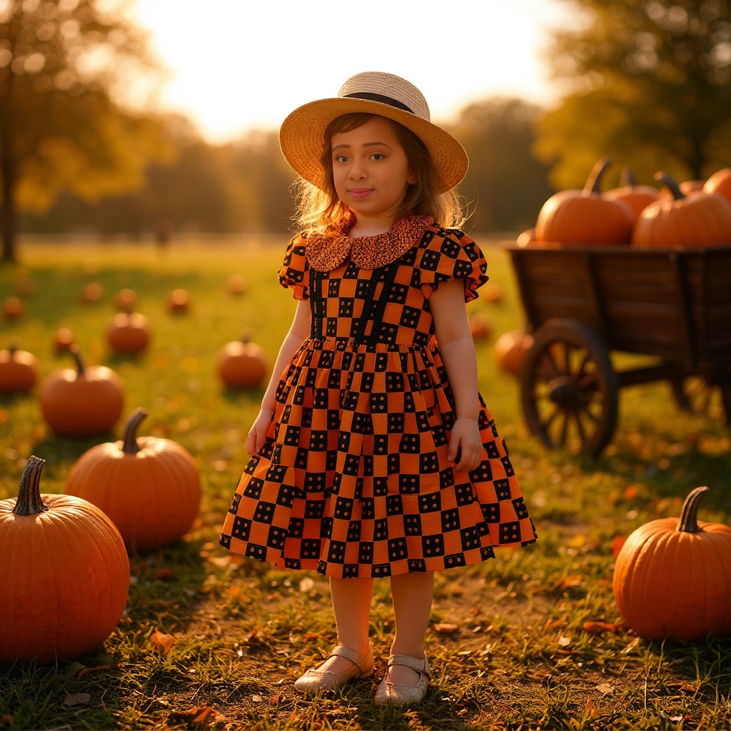Children’s Autumn Pumpkin Dress