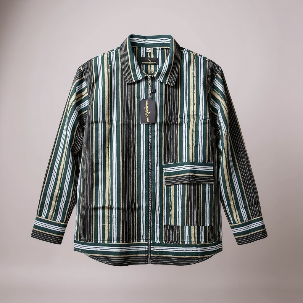 Asoke Green Stripes Jacket