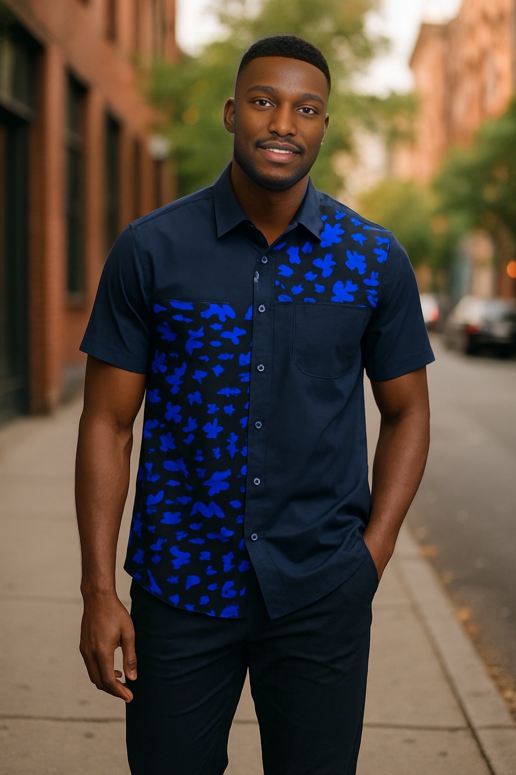 Blue Short Sleeve Shirt