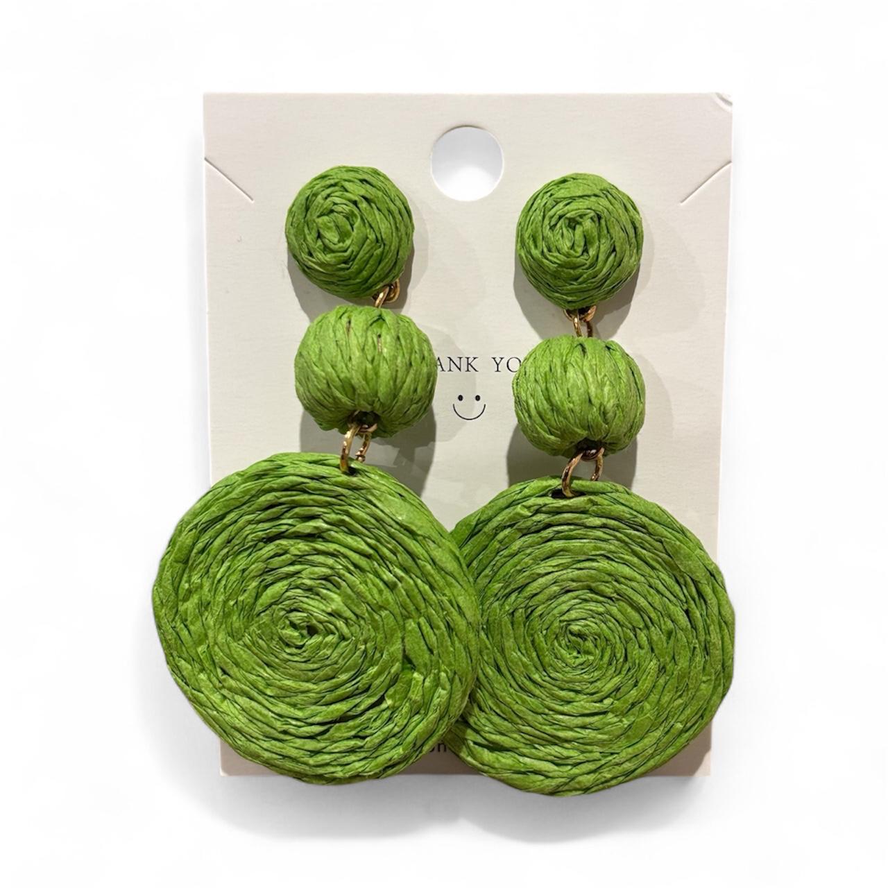 Round Dropping Earrings