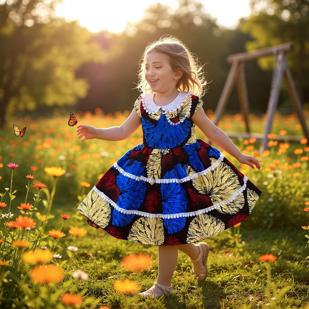 Colorful African Print Baby Dress