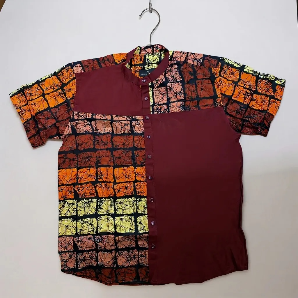 Geometric Print Short Sleeve Shirt