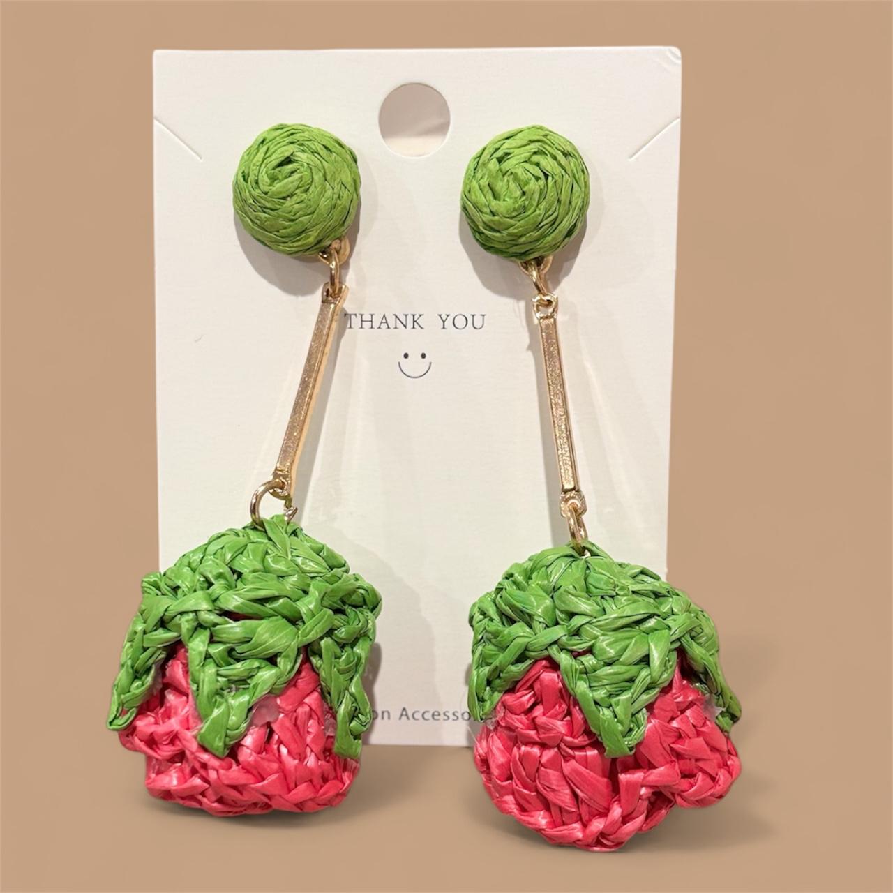 Strawberry Drop Earrings