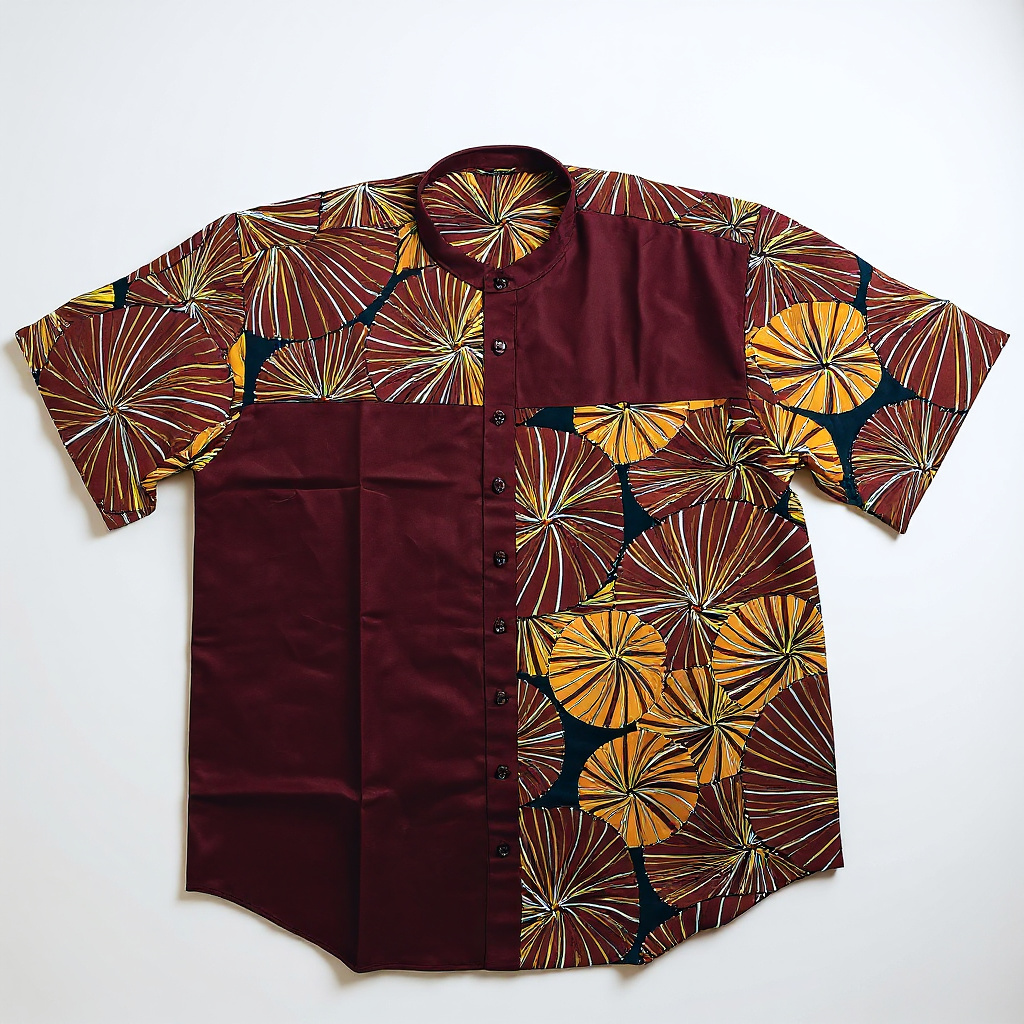 Wine Geometric Patterns Shirt