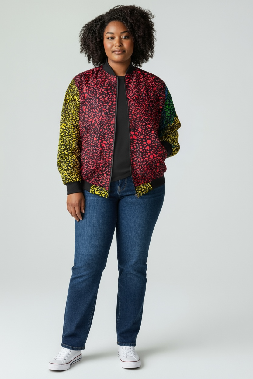 Reversible Multicolored Bomber Jacket
