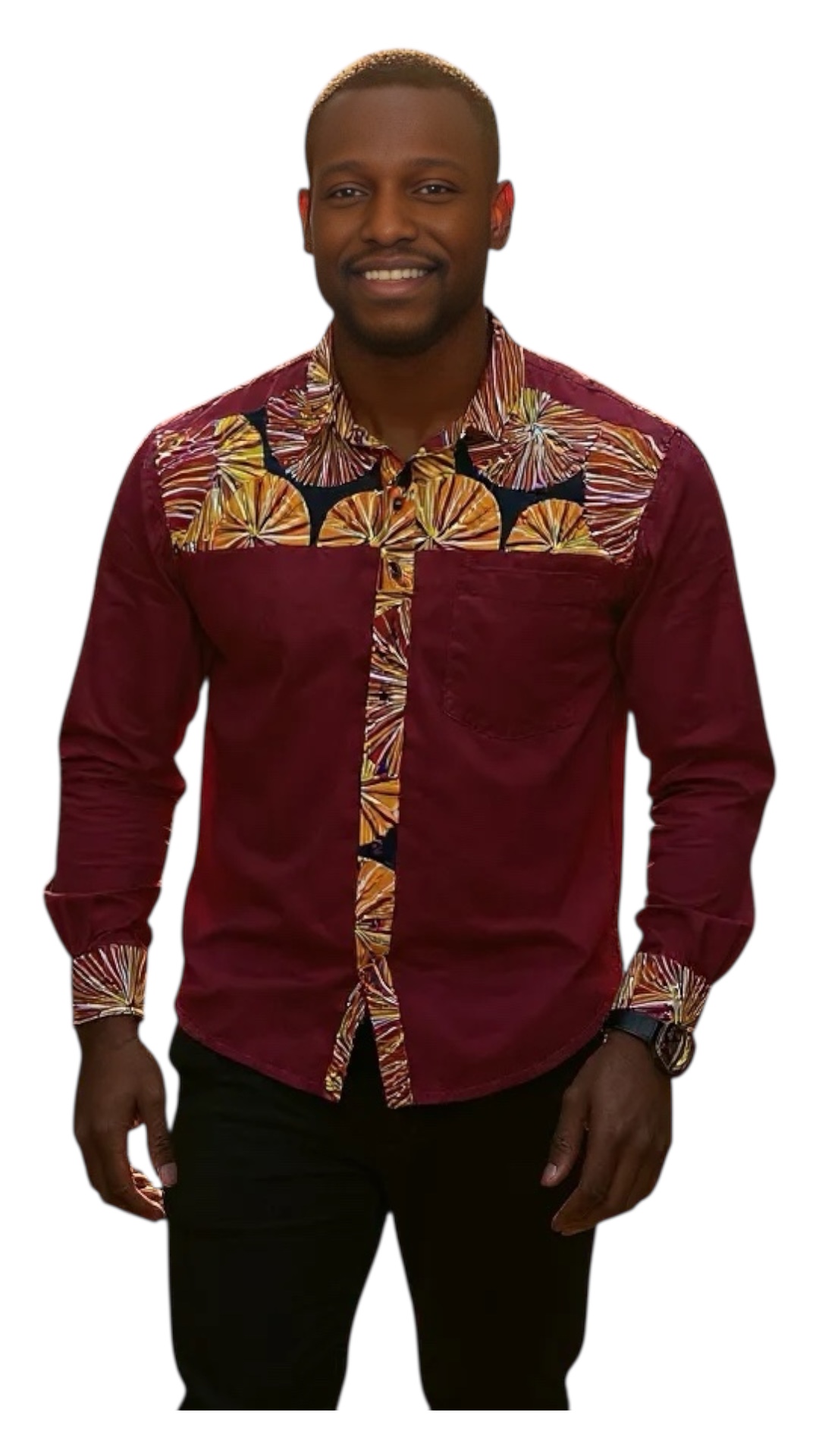Burgundy Long Sleeve Shirt