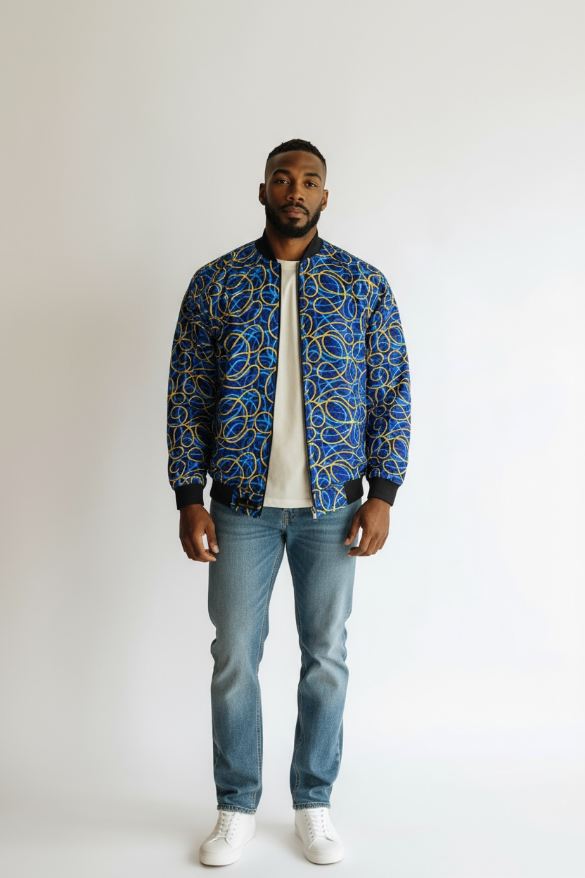 Reversible Multicolored Bomber Jacket