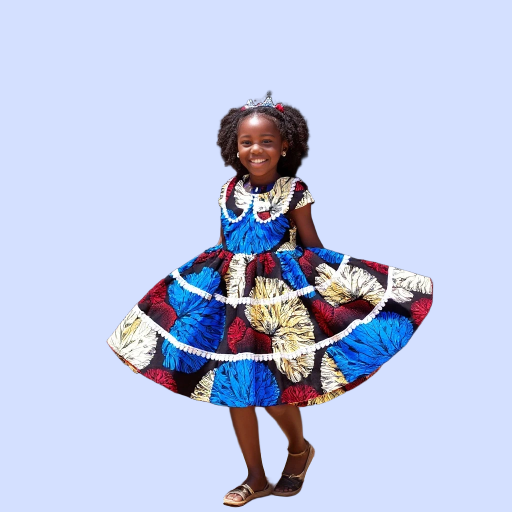 Colorful African Print Baby Dress