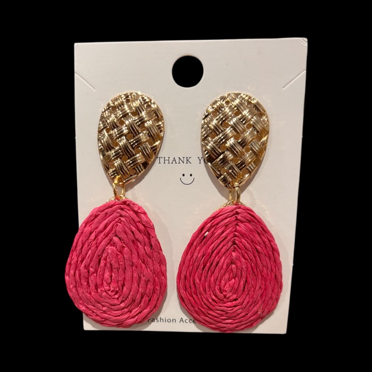 Raftia Round Earrings