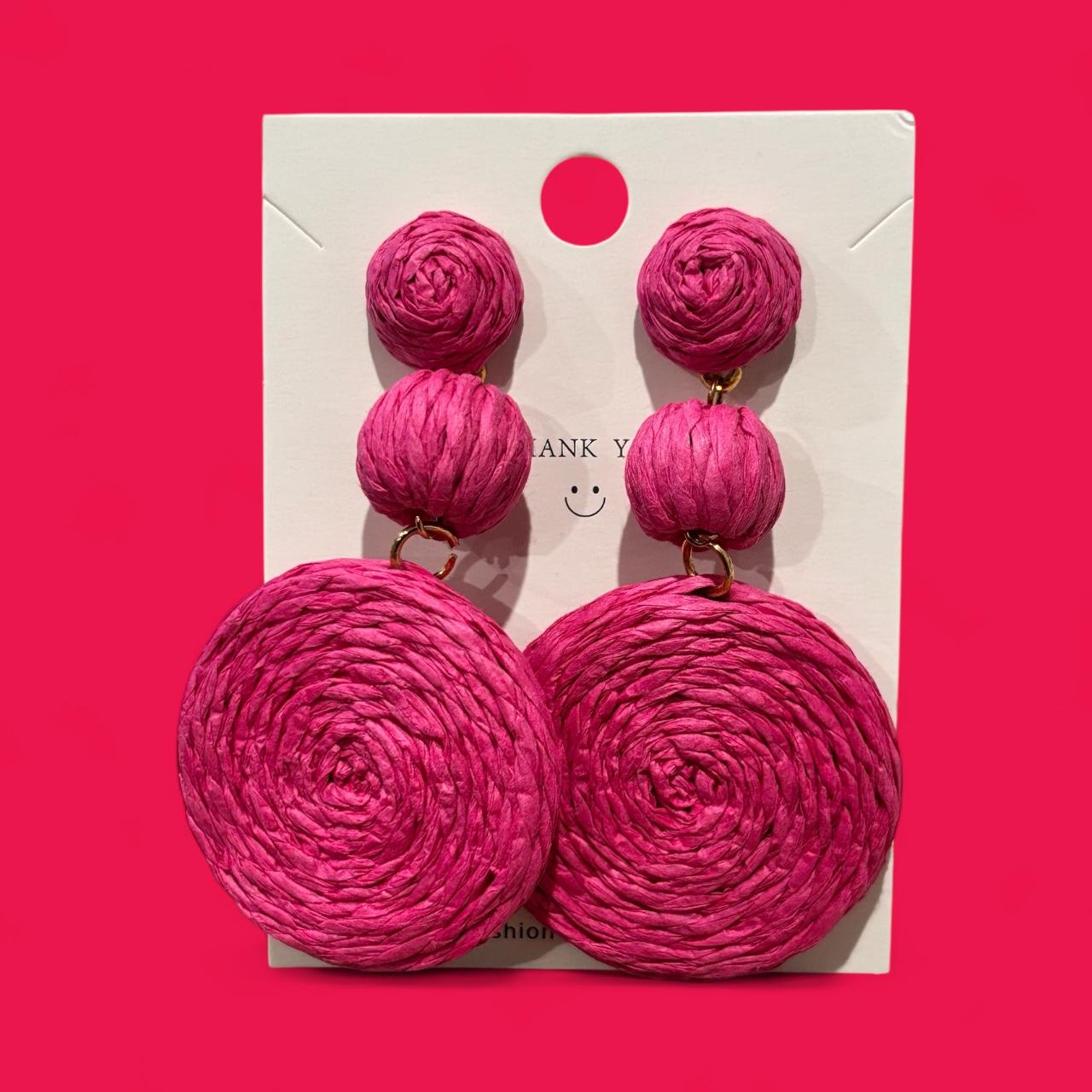 Round Dropping Earrings