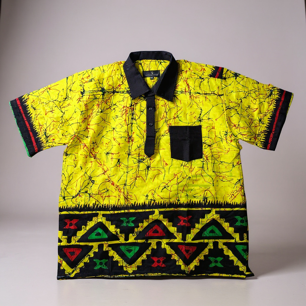 Yellow Wax Print Shirt