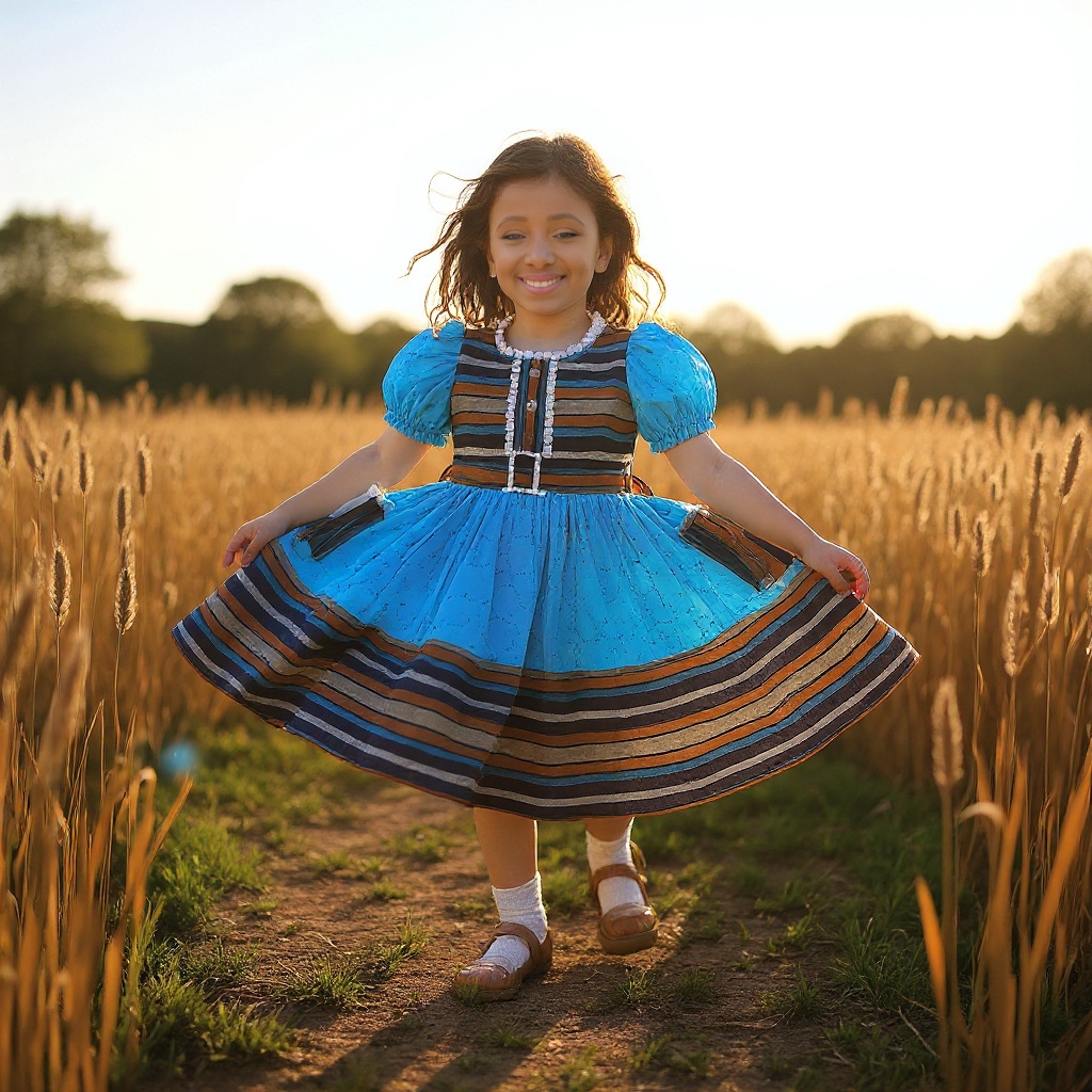 Girls' Asoke Striped Dress
