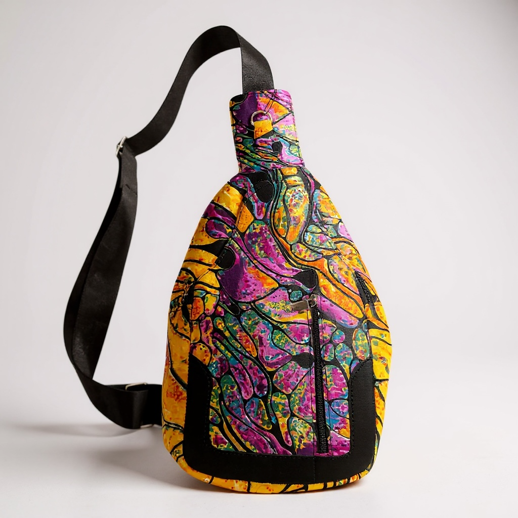 Vibrant Abstract Cross Bag