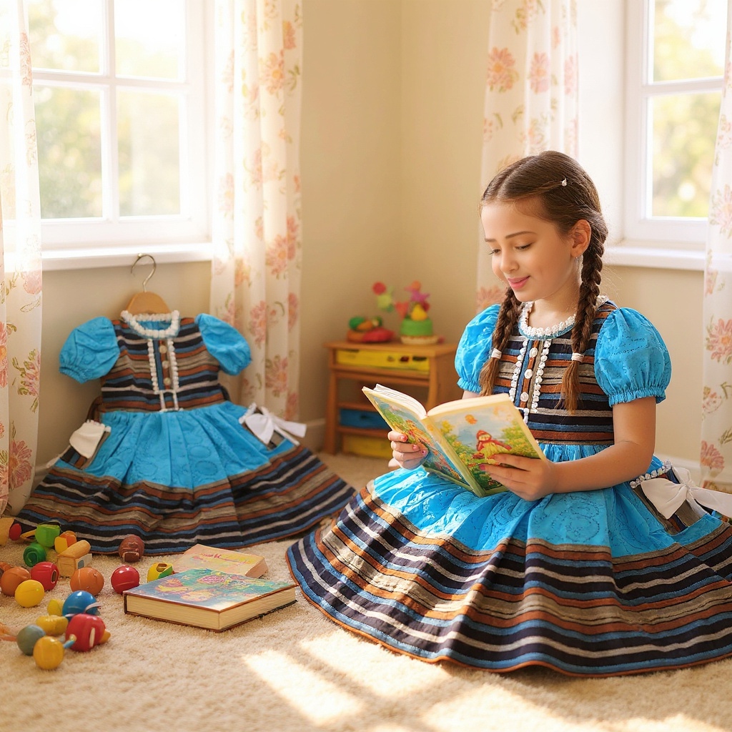 Girls' Asoke Striped Dress