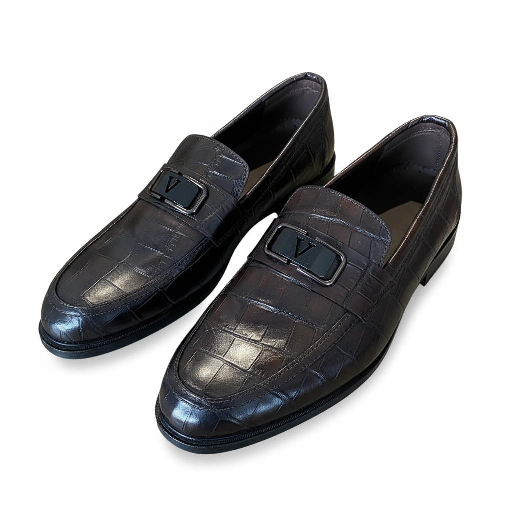 Men's Dark Brown Croc Shoe