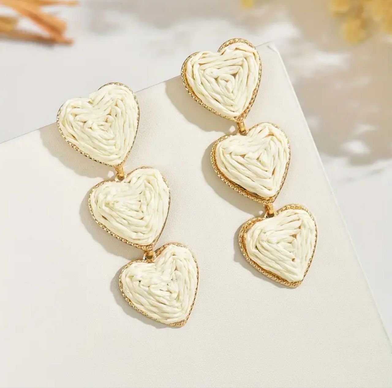 3-Heart Earrings
