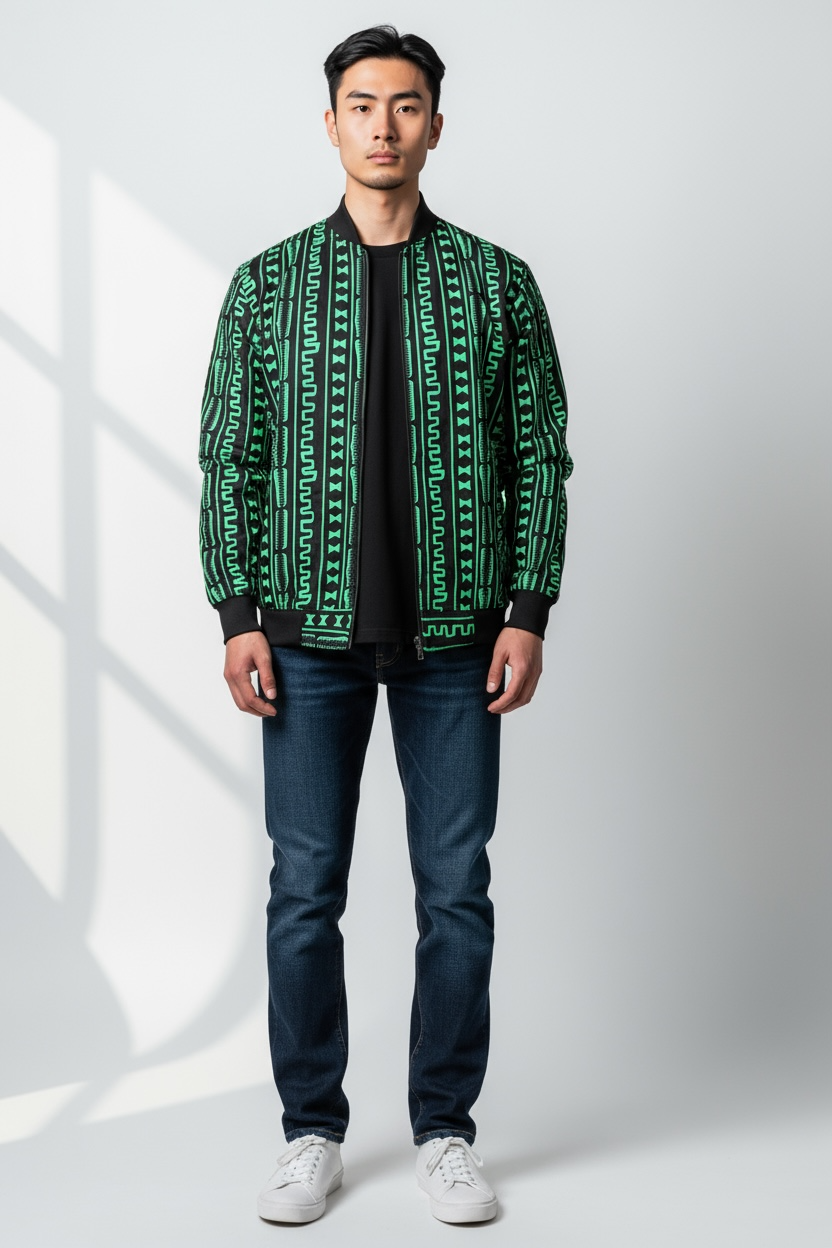 Reversible Multicolored Bomber Jacket