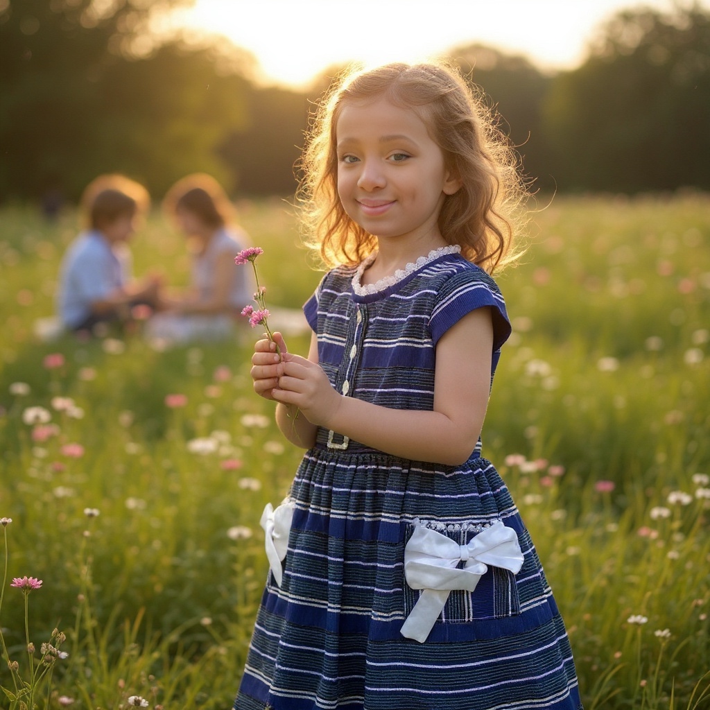 Blue Asoke Striped Vintage Dress