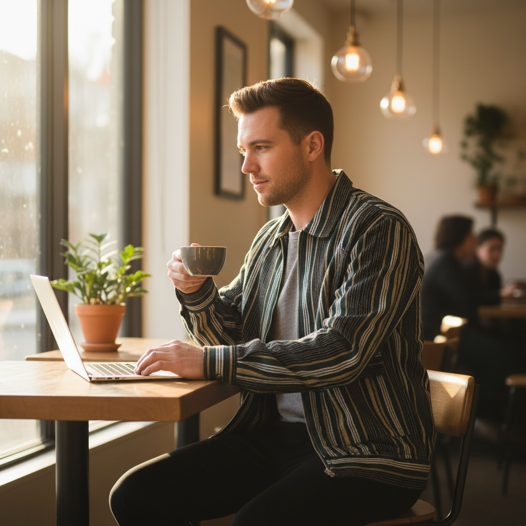 Asoke Green Stripes Jacket
