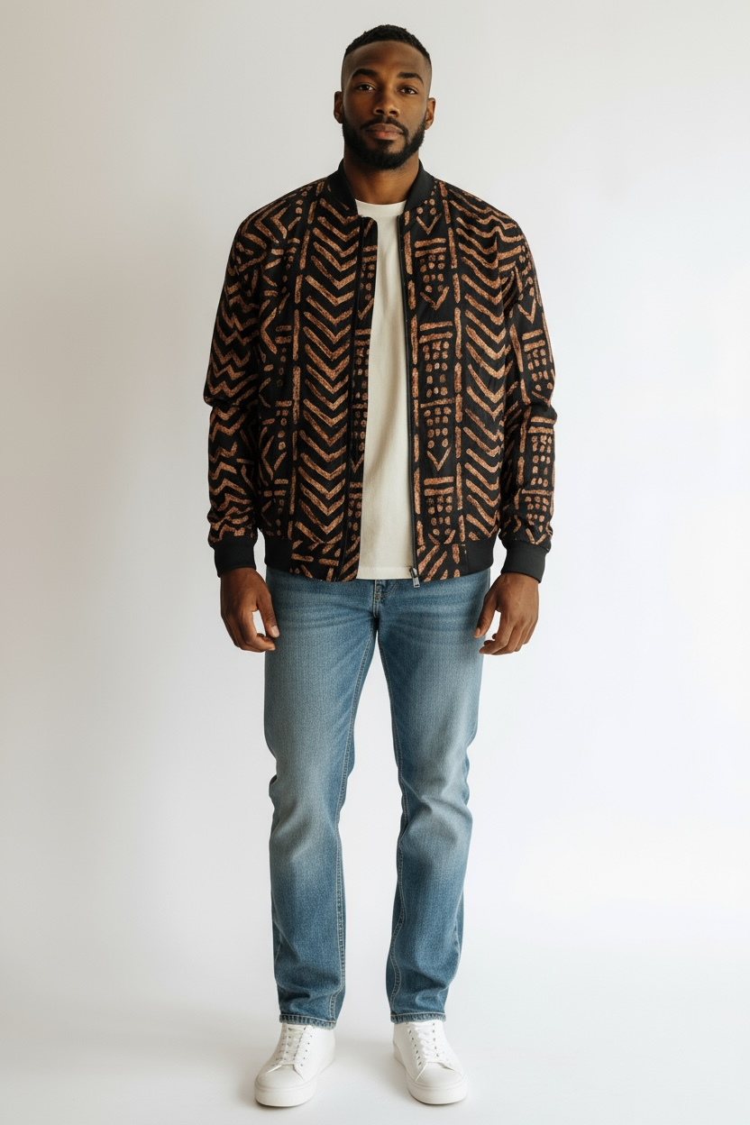 Reversible Multicolored Bomber Jacket