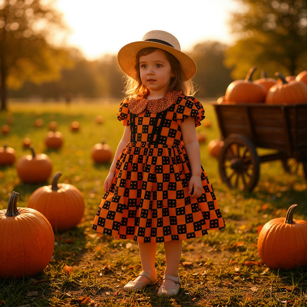 Children’s Autumn Pumpkin Dress