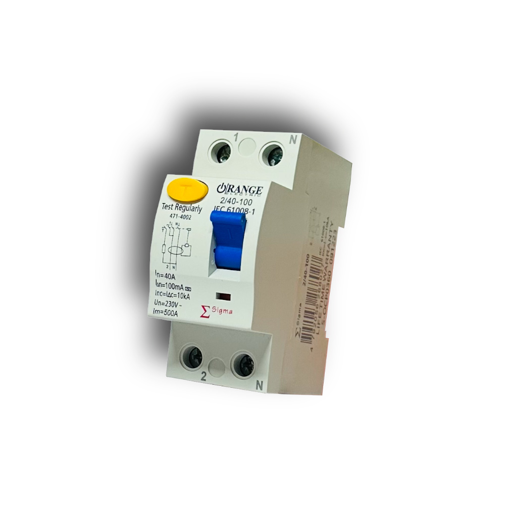 Orange 10KA 2 Pole RCCB 40 A 