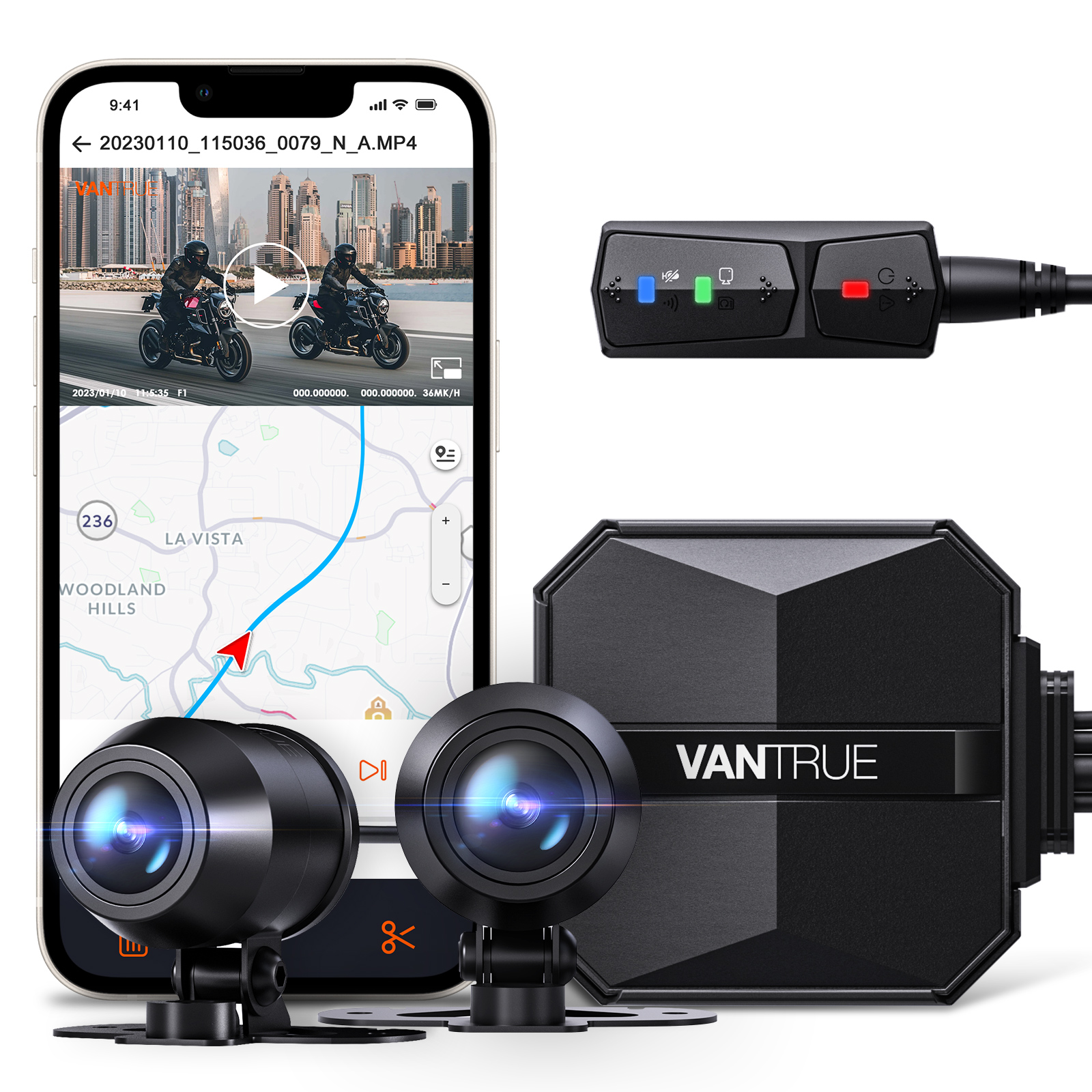 Vantrue Dascam Falcon 1 - Motorcycle