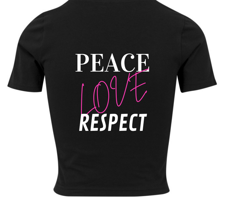 Cropped Tee Peace Love Respect